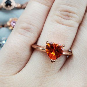 Fragrant Jewels Sz6 Hello Pumpkin Heart Ring